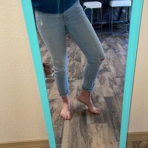 J Brand distressed mid-rise skinny jeans size 24